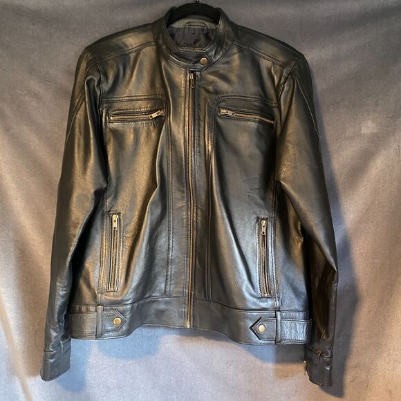Western Leather XXXL Motorcycle Jacket  Women’s Black Lambskin - Picture 1 of 7